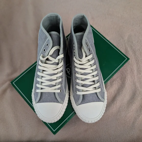 NWT PF Flyers Center Hi Canvas Sneakers In Ultimate Gray Mens 7.5 / Women's 9 - Picture 9 of 14